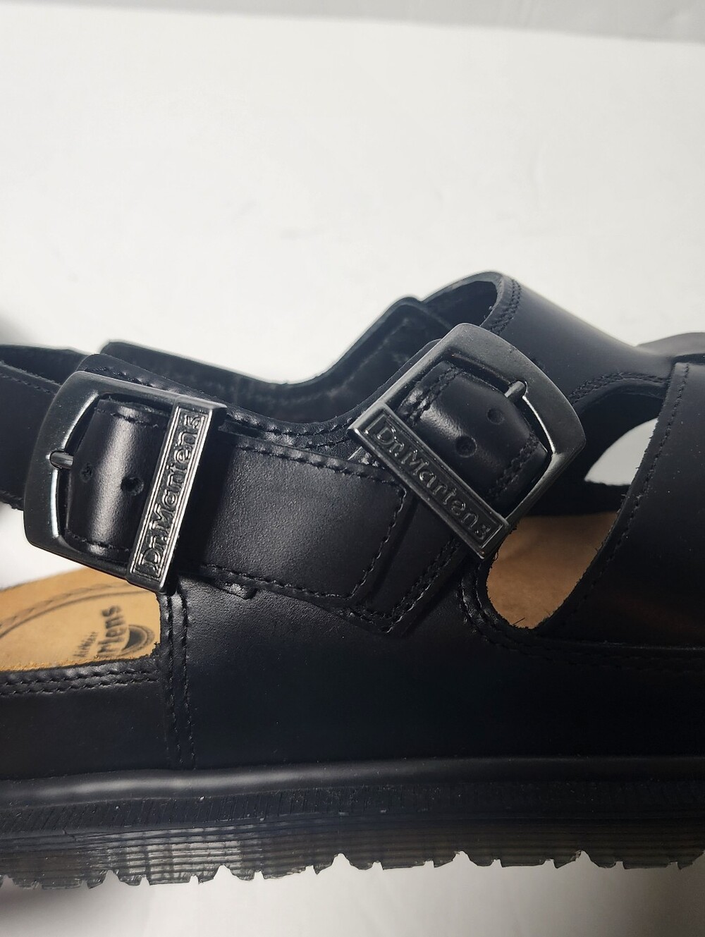 Dr Martens Archive Fisherman Womens Black Leather Dual Buckle Sandel Size 10 - Picture 9 of 13